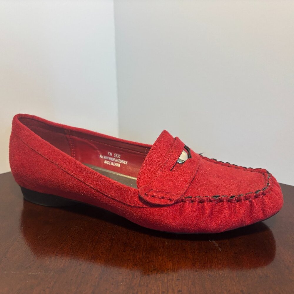Womens Cato red loafers Size 7